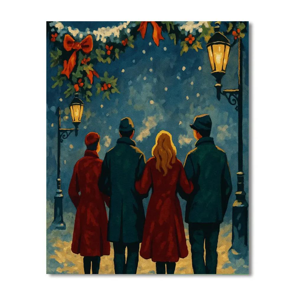Frosted Garland Walk Numbered painting kits