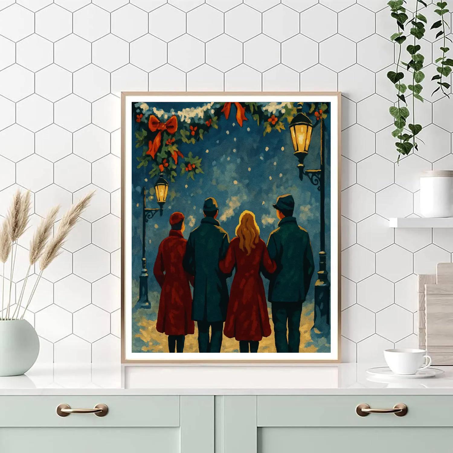 Frosted Garland Walk Numbered painting kits