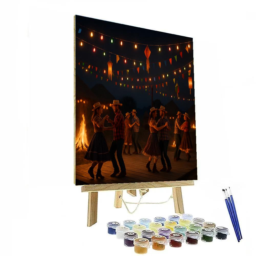 Brazil Festa Junina Rural Dance Evening DIY paint by numbers