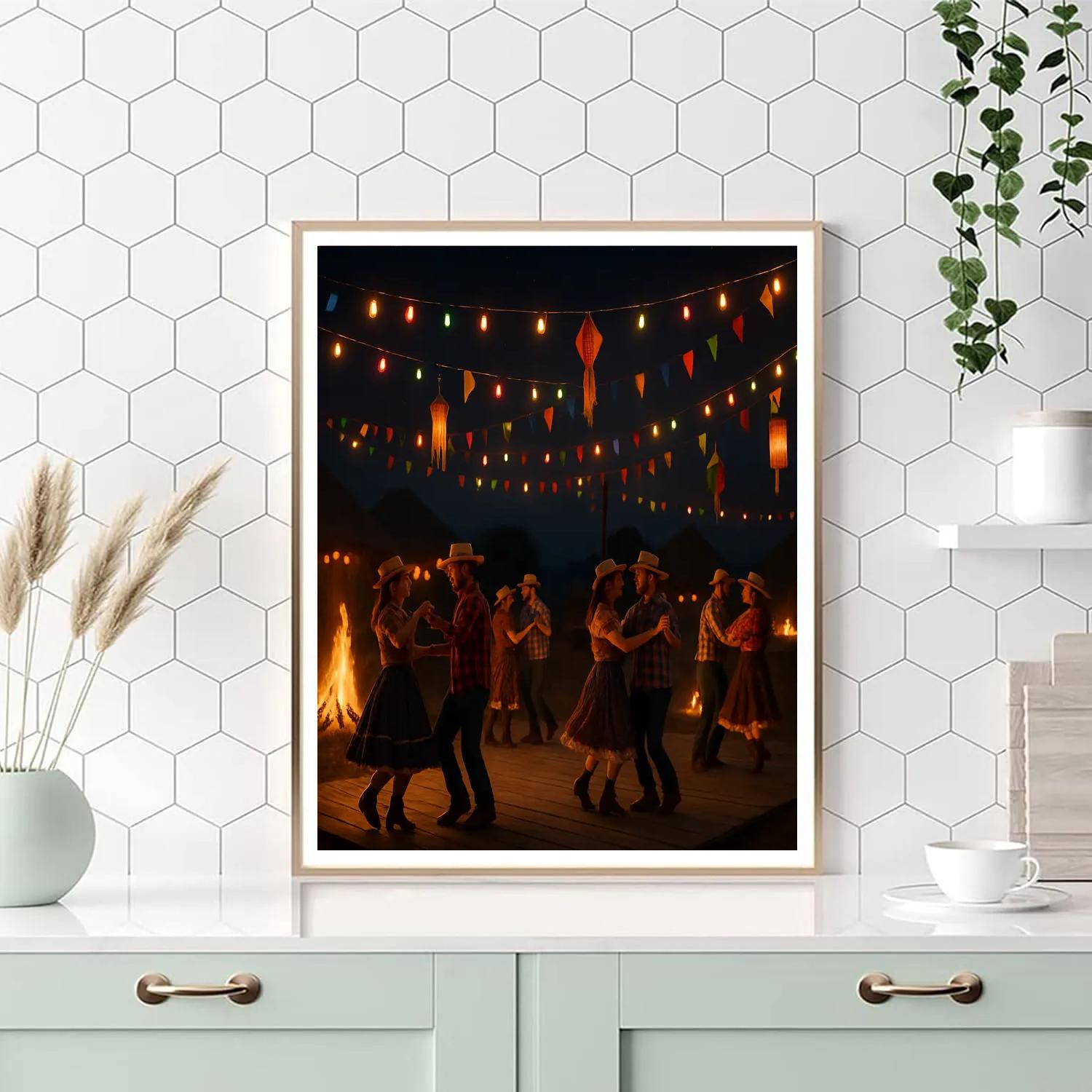 Brazil Festa Junina Rural Dance Evening DIY paint by numbers