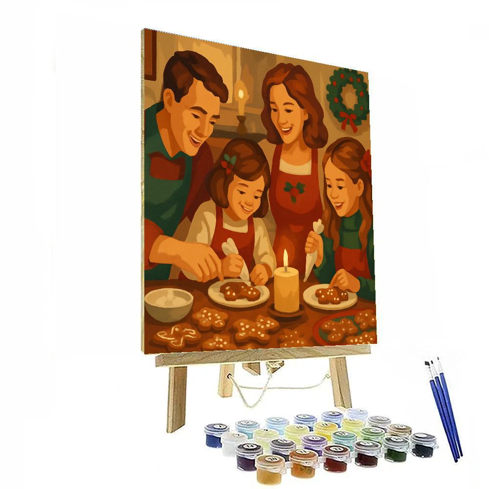 Gingerbread Glow Gathering DIY paint by numbers