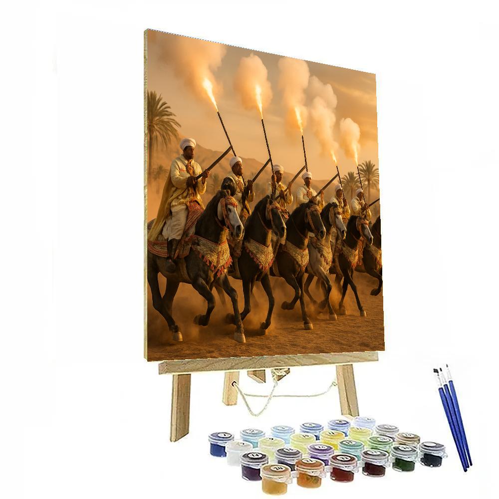 Morocco Fantasia Horseback Performance Paint by numbers kits
