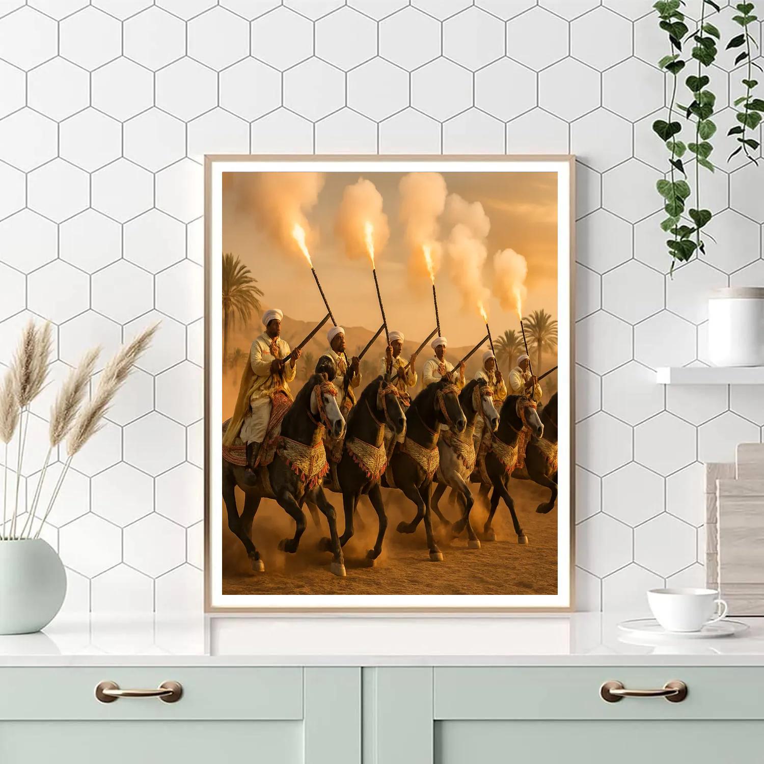 Morocco Fantasia Horseback Performance Paint by numbers kits