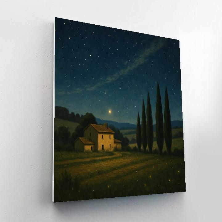 Tuscany Cypress Under Stars Tuscany Paint by numbers art