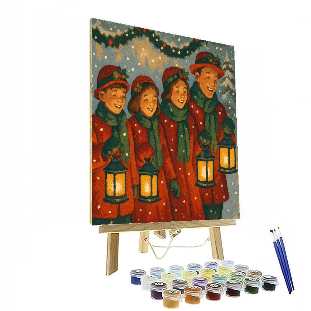 Festive Lantern Walk paint by number