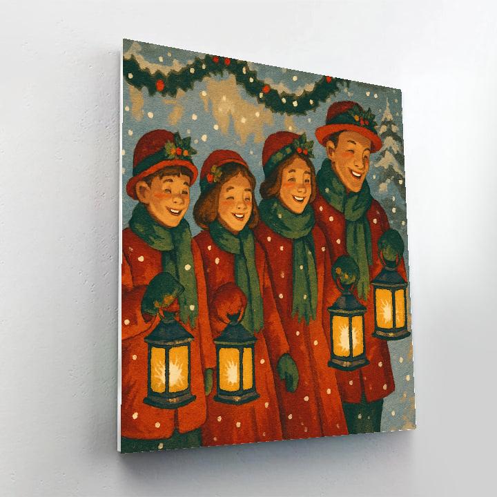 Festive Lantern Walk paint by number