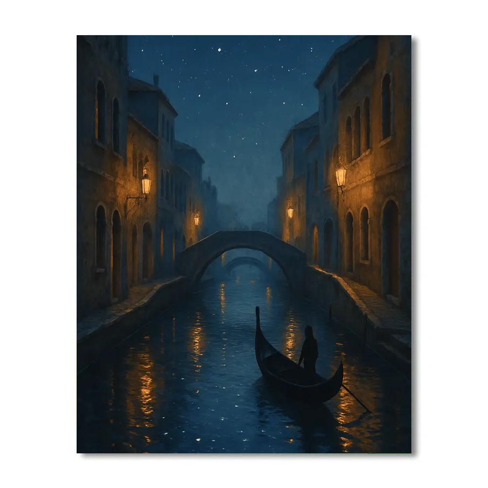 Italy Night Canal Italy Paint by numbers art
