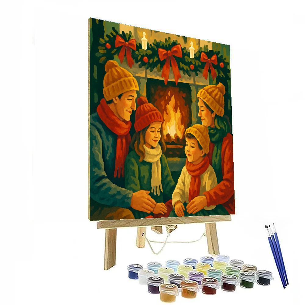 Ribboned Hearth Gathering Paint by numbers art
