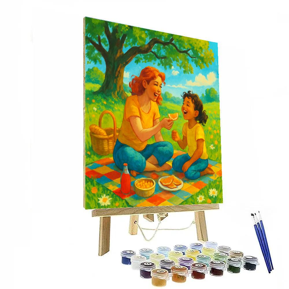 Picnic In The Meadow With Mom Paint by numbers kits