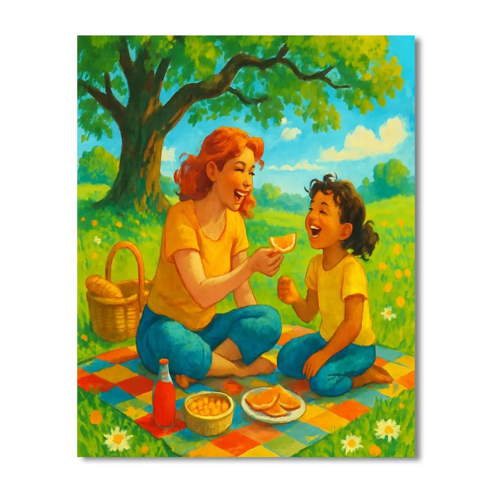 Picnic In The Meadow With Mom Paint by numbers kits
