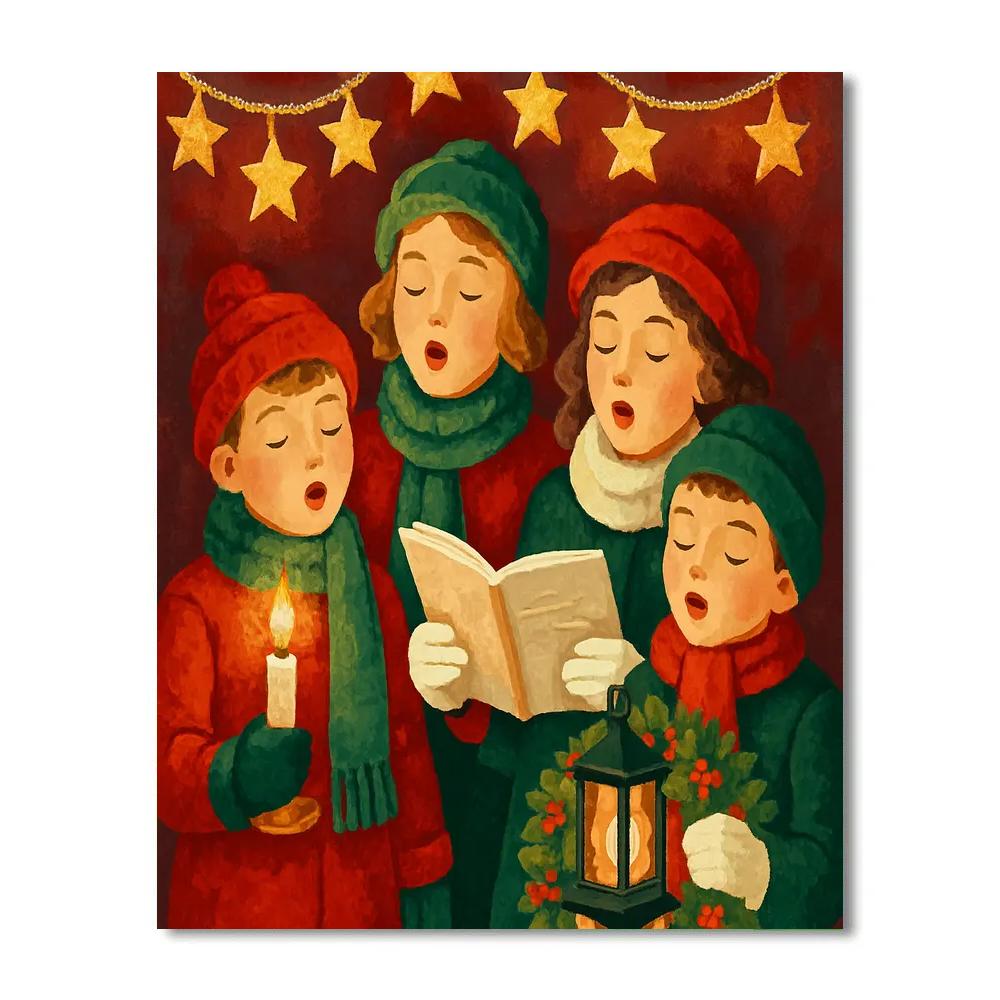 Starlight Carol Chorus painting number kit