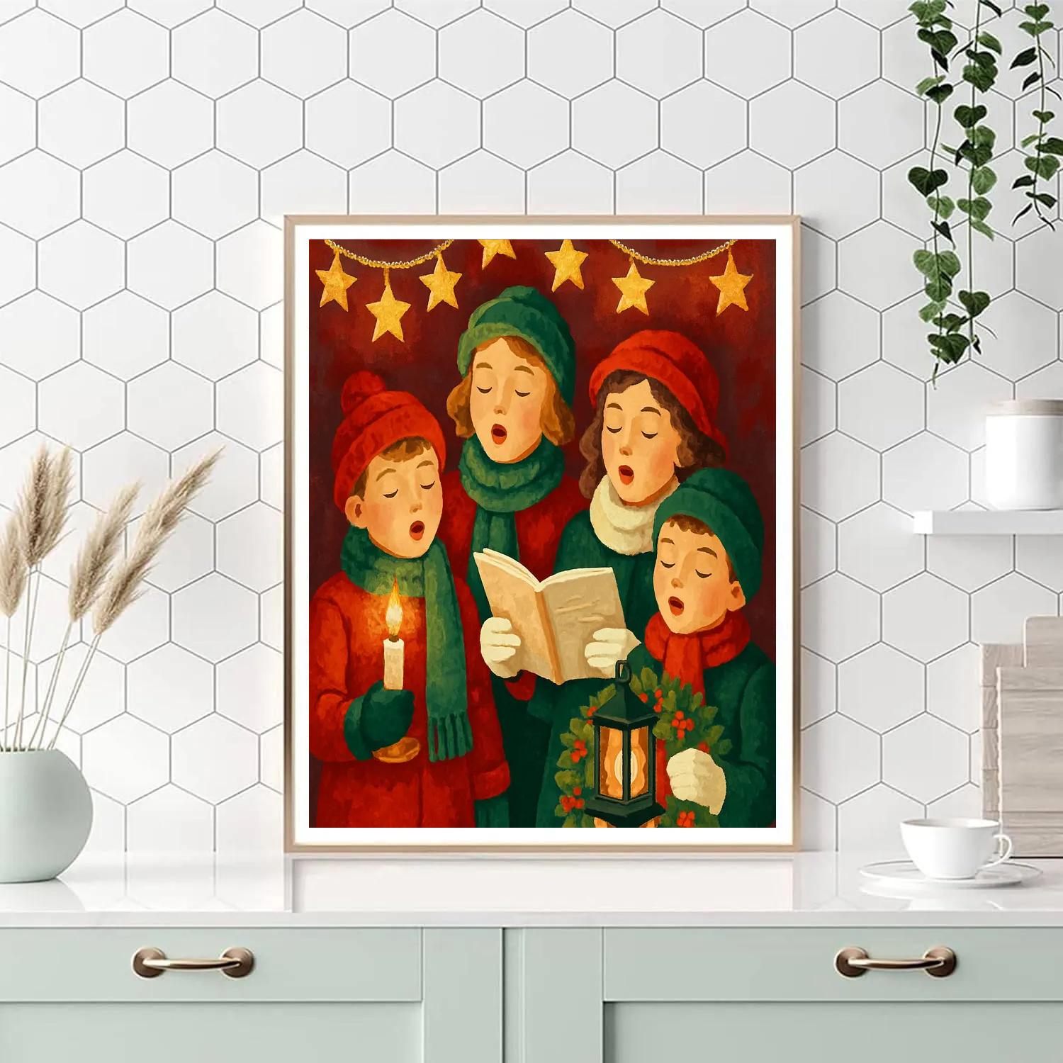 Starlight Carol Chorus painting number kit