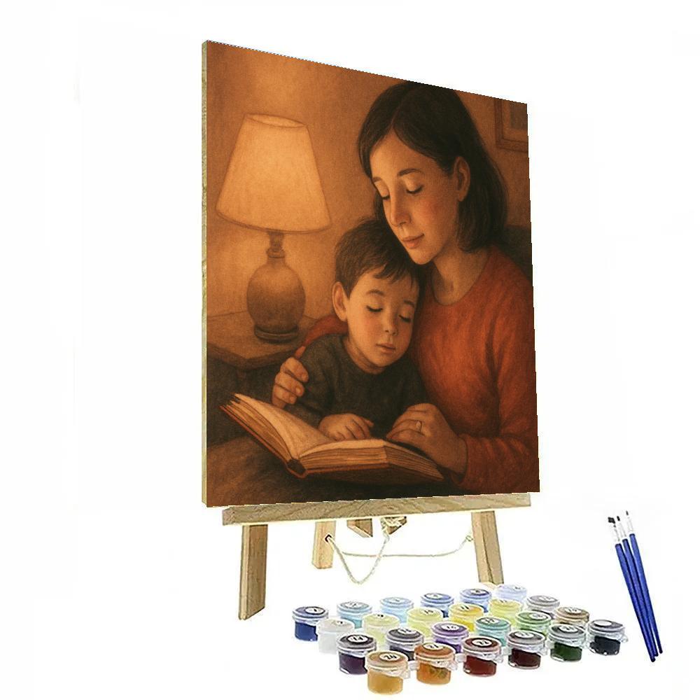 Cozy Bedtime Story Glow paint by color