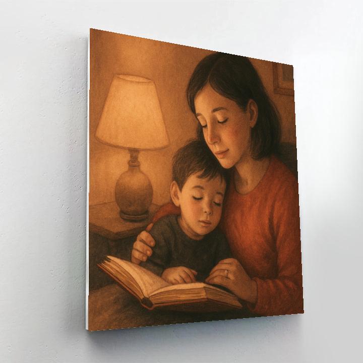 Cozy Bedtime Story Glow paint by color