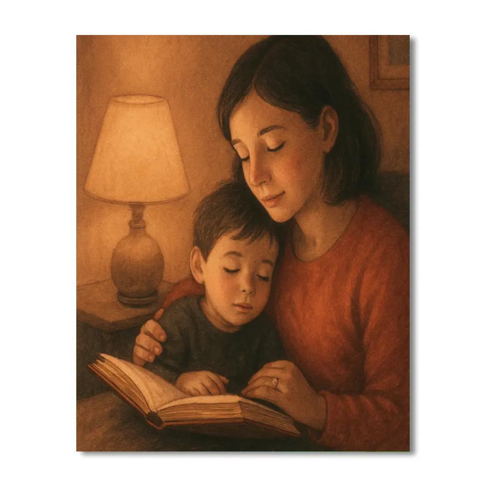 Cozy Bedtime Story Glow paint by color