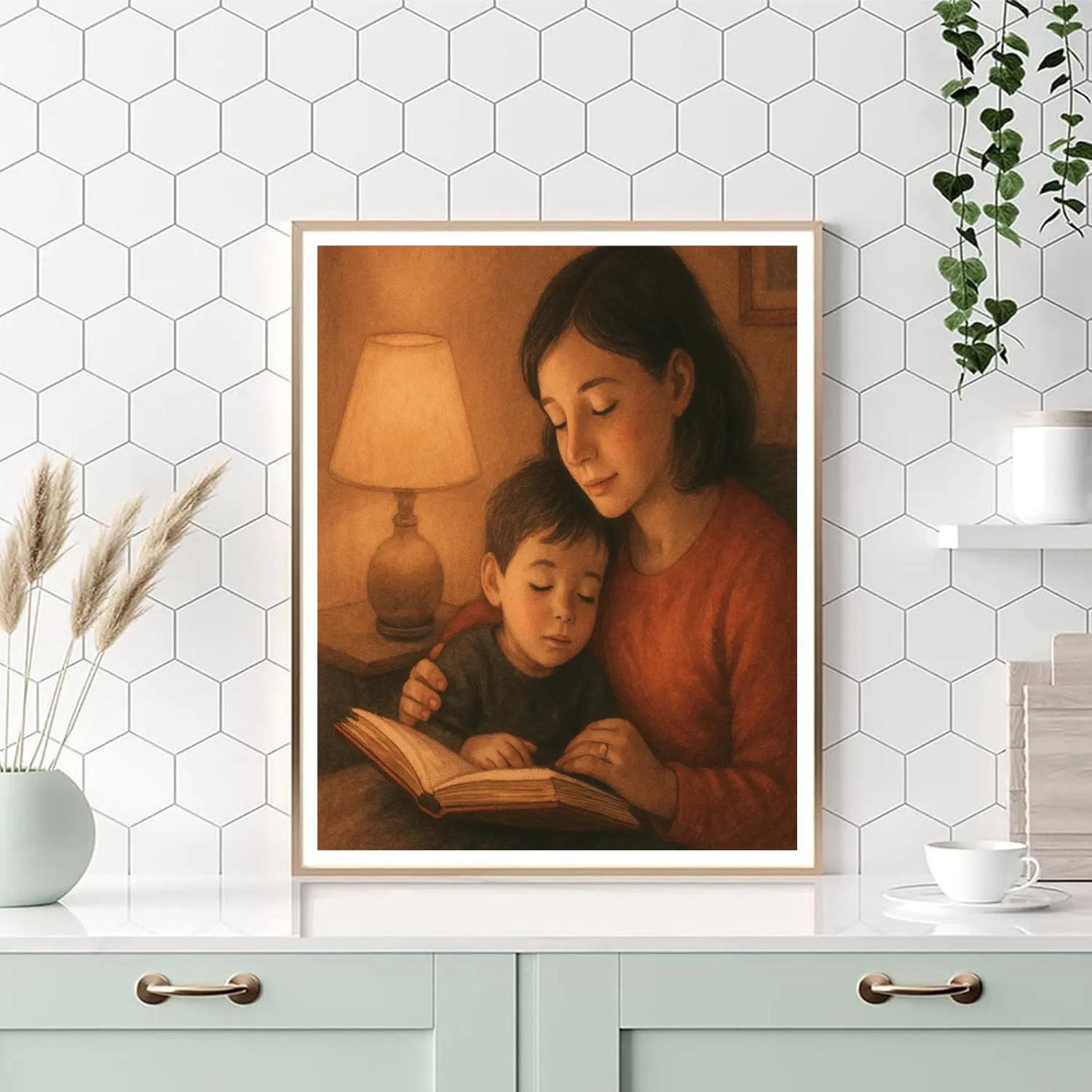 Cozy Bedtime Story Glow paint by color