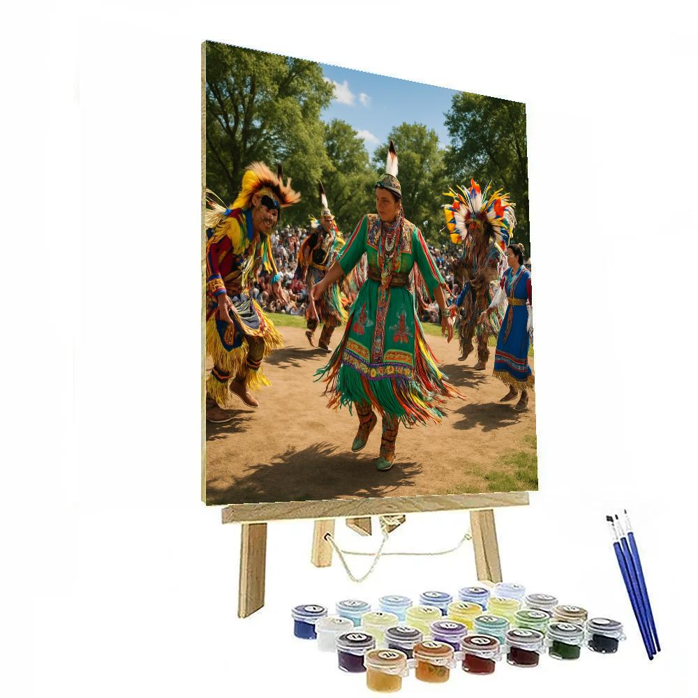 Native American Powwow Dance Circle paint by numbers