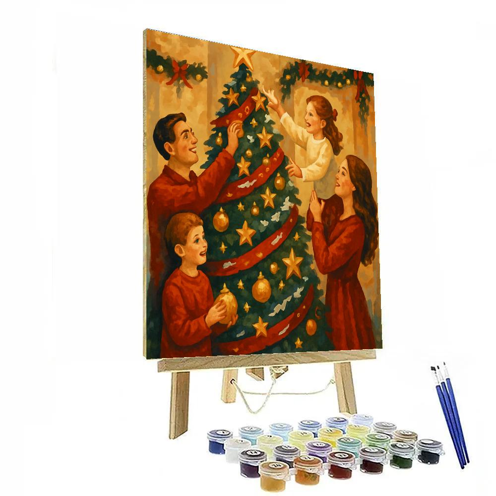 Twinkle Tree Tending Number painting