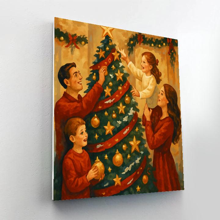 Twinkle Tree Tending Number painting