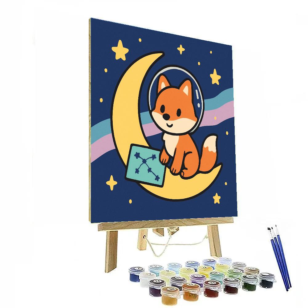 Stargazer Space Fox paint by numbers