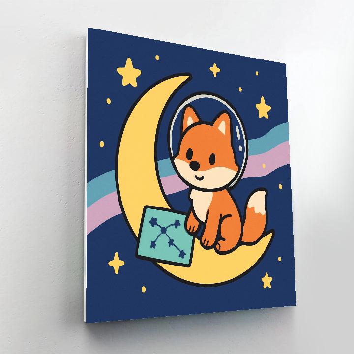 Stargazer Space Fox paint by numbers