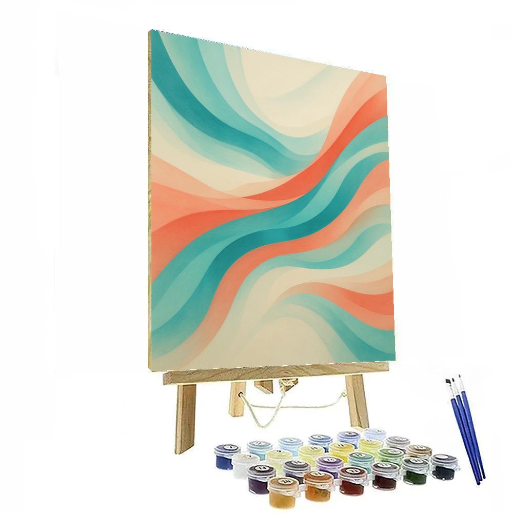 Abstract Dawn Currents paint by color