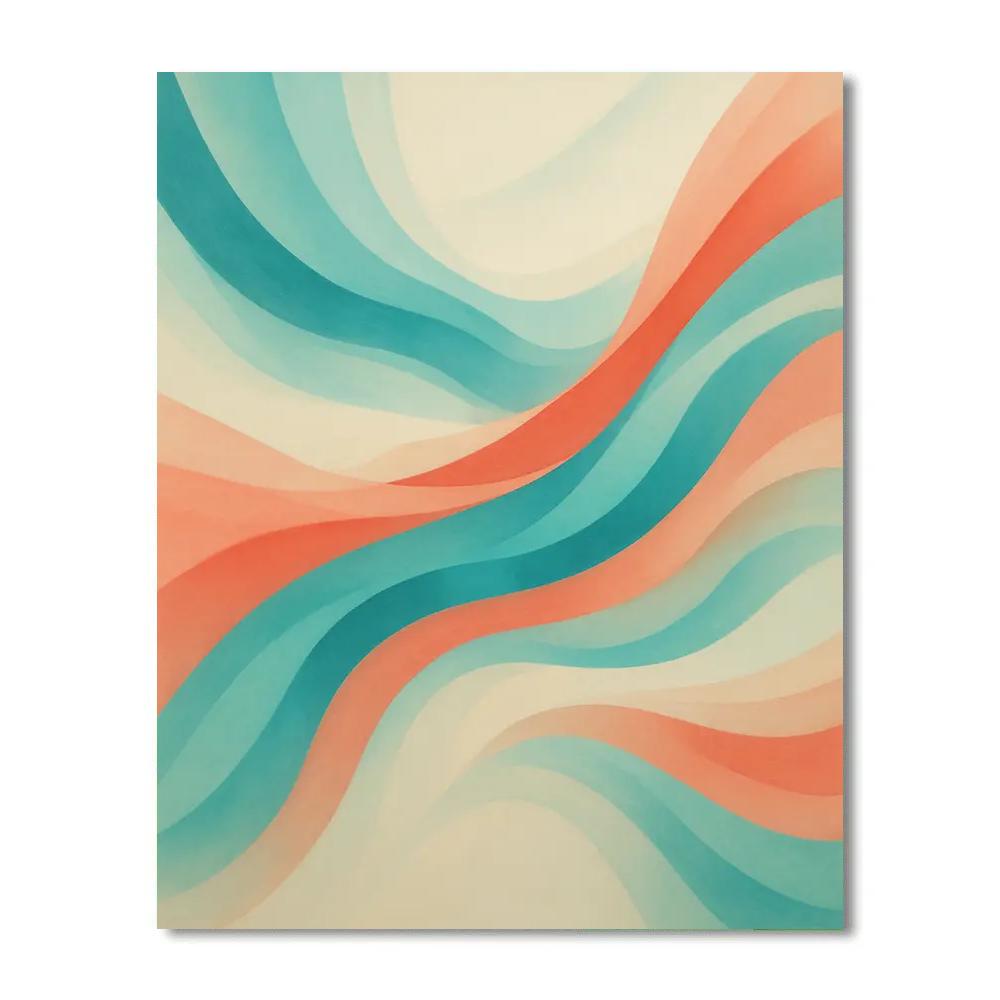 Abstract Dawn Currents paint by color