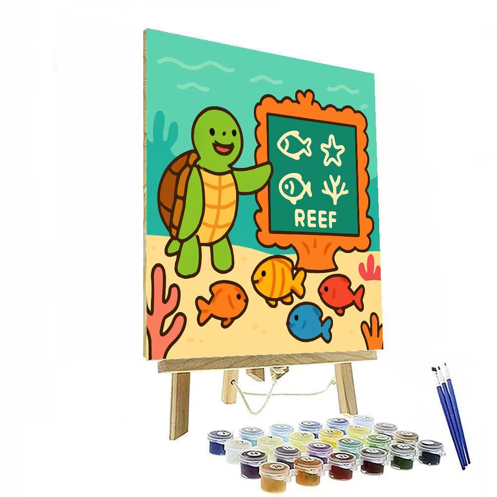 Coral Reef Classroom Number painting