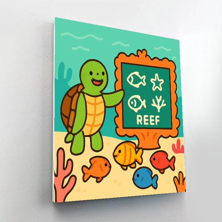 Coral Reef Classroom Number painting