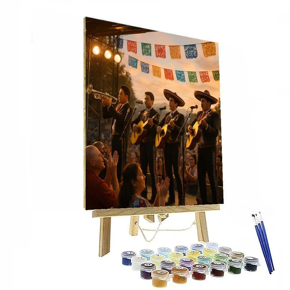 Carnival Jalisco Mariachi Stage painting number kit