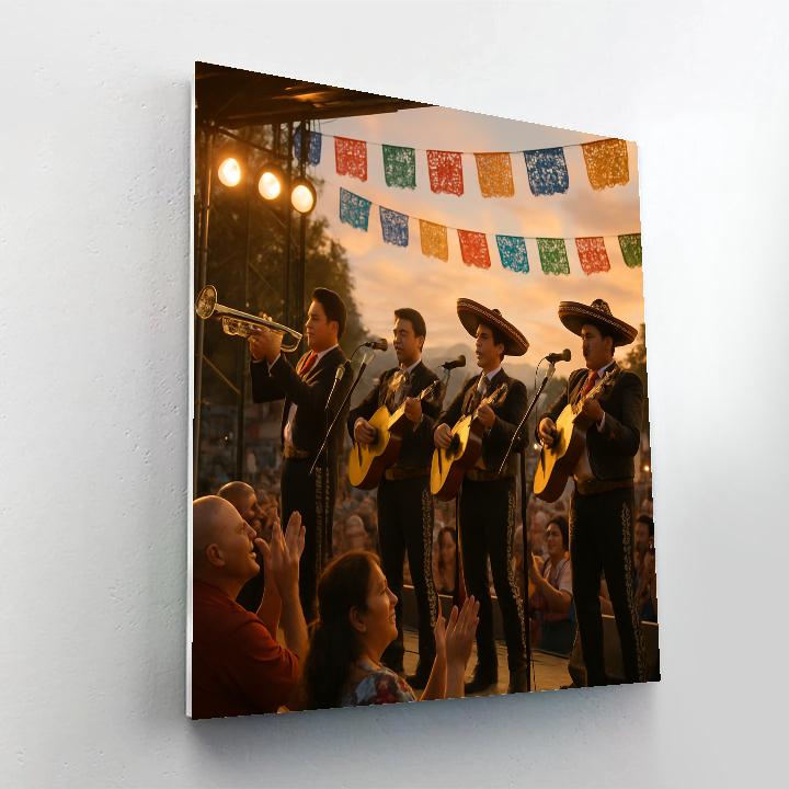 Carnival Jalisco Mariachi Stage painting number kit