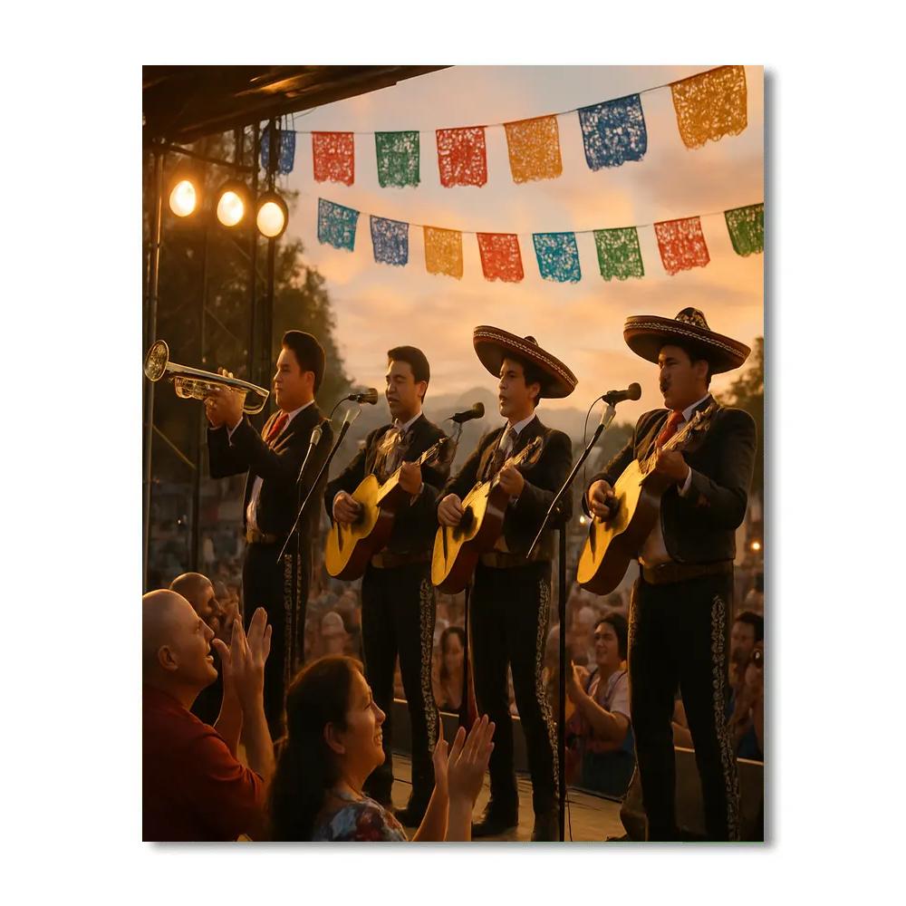 Carnival Jalisco Mariachi Stage painting number kit