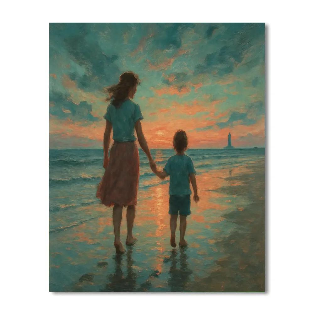 Seaside Sunset Promises Painting by numbers kit
