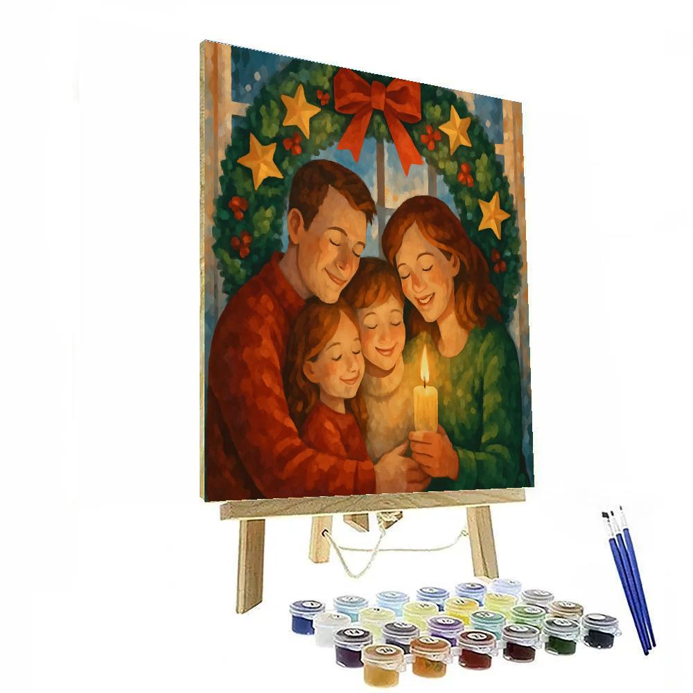 Wreath-Wrapped Wishes Painting by numbers kit