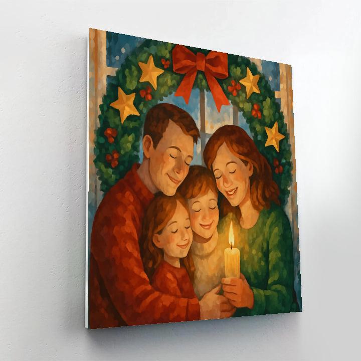 Wreath-Wrapped Wishes Painting by numbers kit