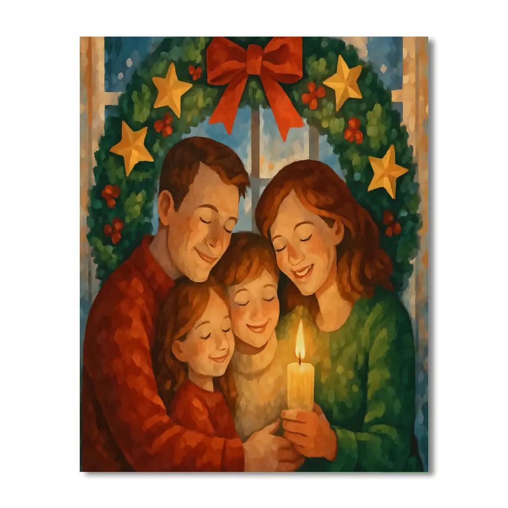 Wreath-Wrapped Wishes Painting by numbers kit