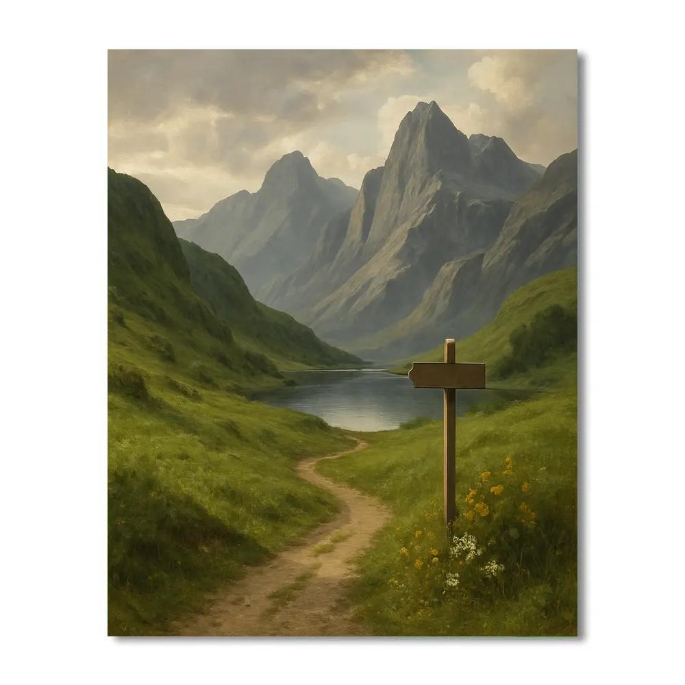 Landscape Horizon Memory painting number kit