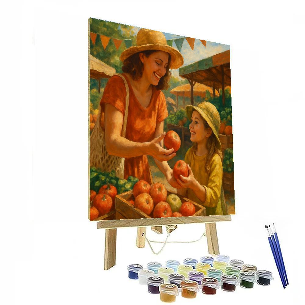Market Morning Shared Harvest Numbered painting kits