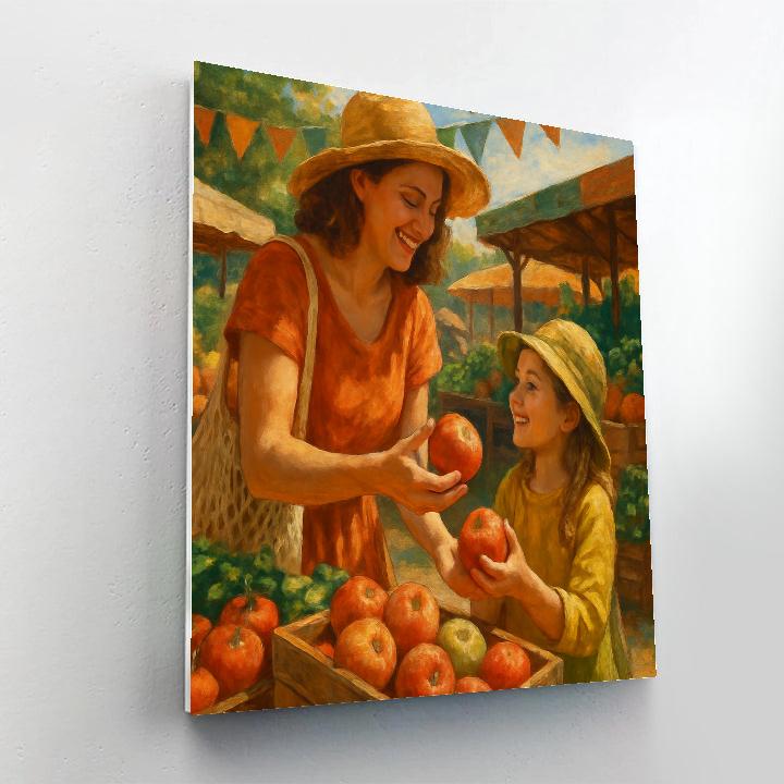 Market Morning Shared Harvest Numbered painting kits