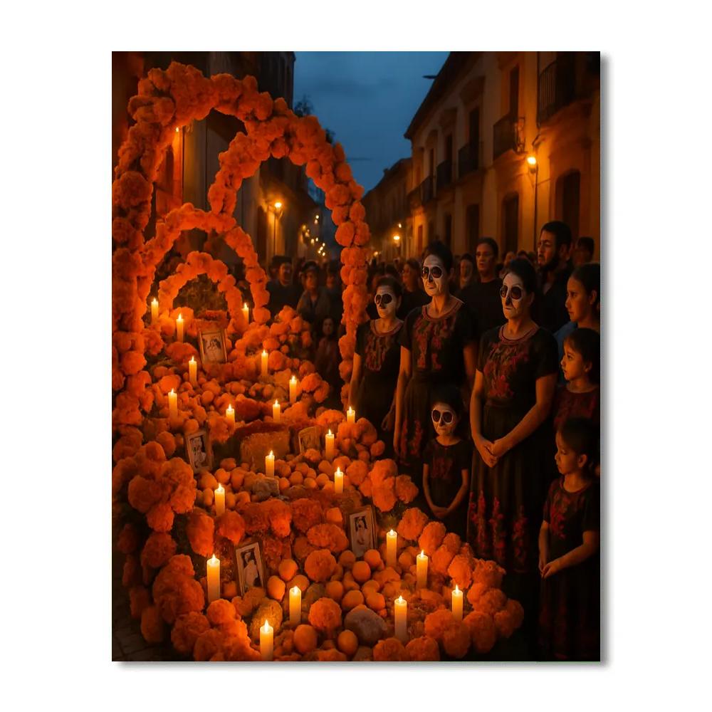 Dia De Los Muertos Celebration In Oaxaca painting number kit