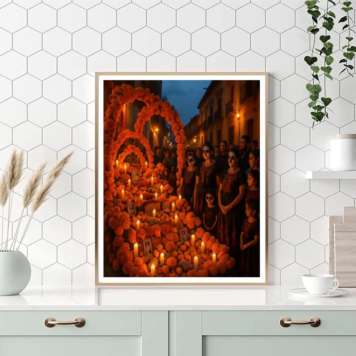 Dia De Los Muertos Celebration In Oaxaca painting number kit