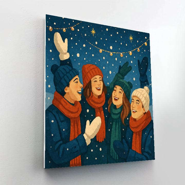 Starlight Snow Scene Paint by numbers art