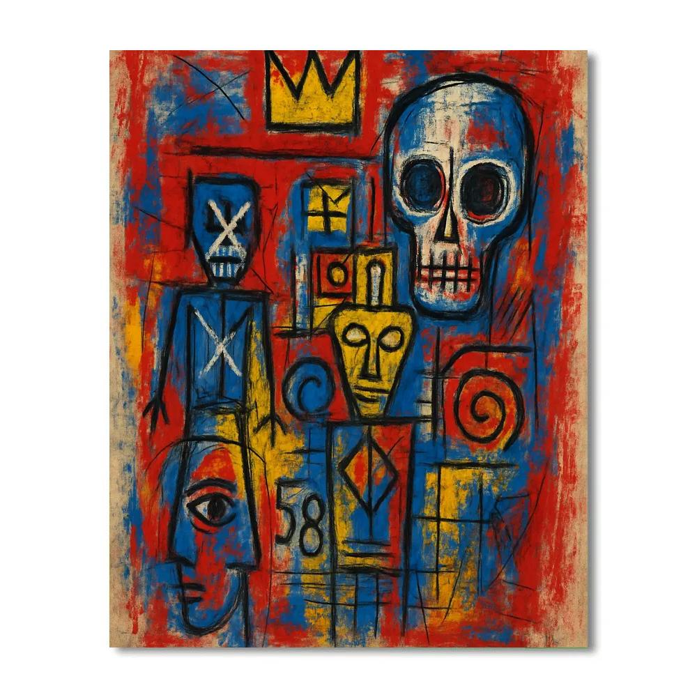 Basquiat Electric Echo Painting by numbers kit