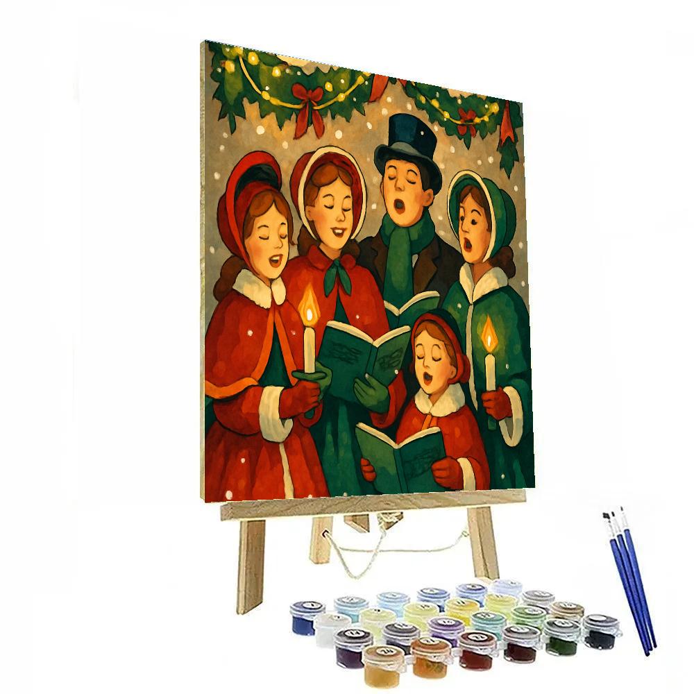 Golden Garland Greetings painting number kit