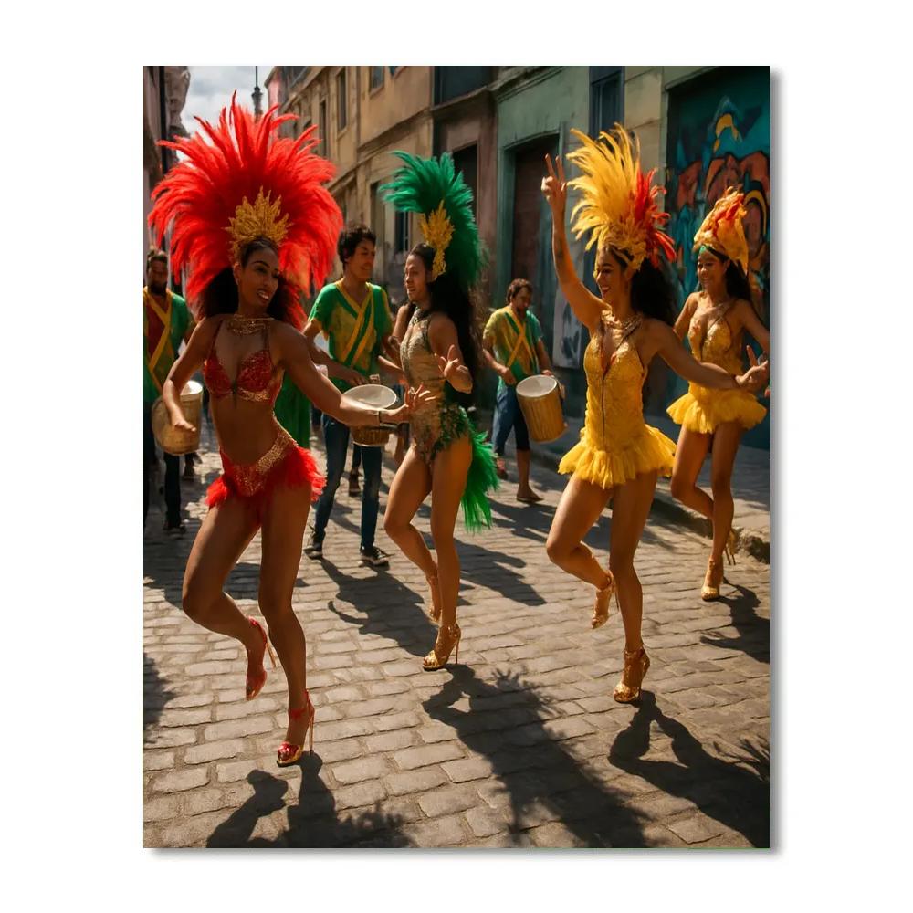 Rio Carnival Samba School Rehearsal DIY paint by numbers