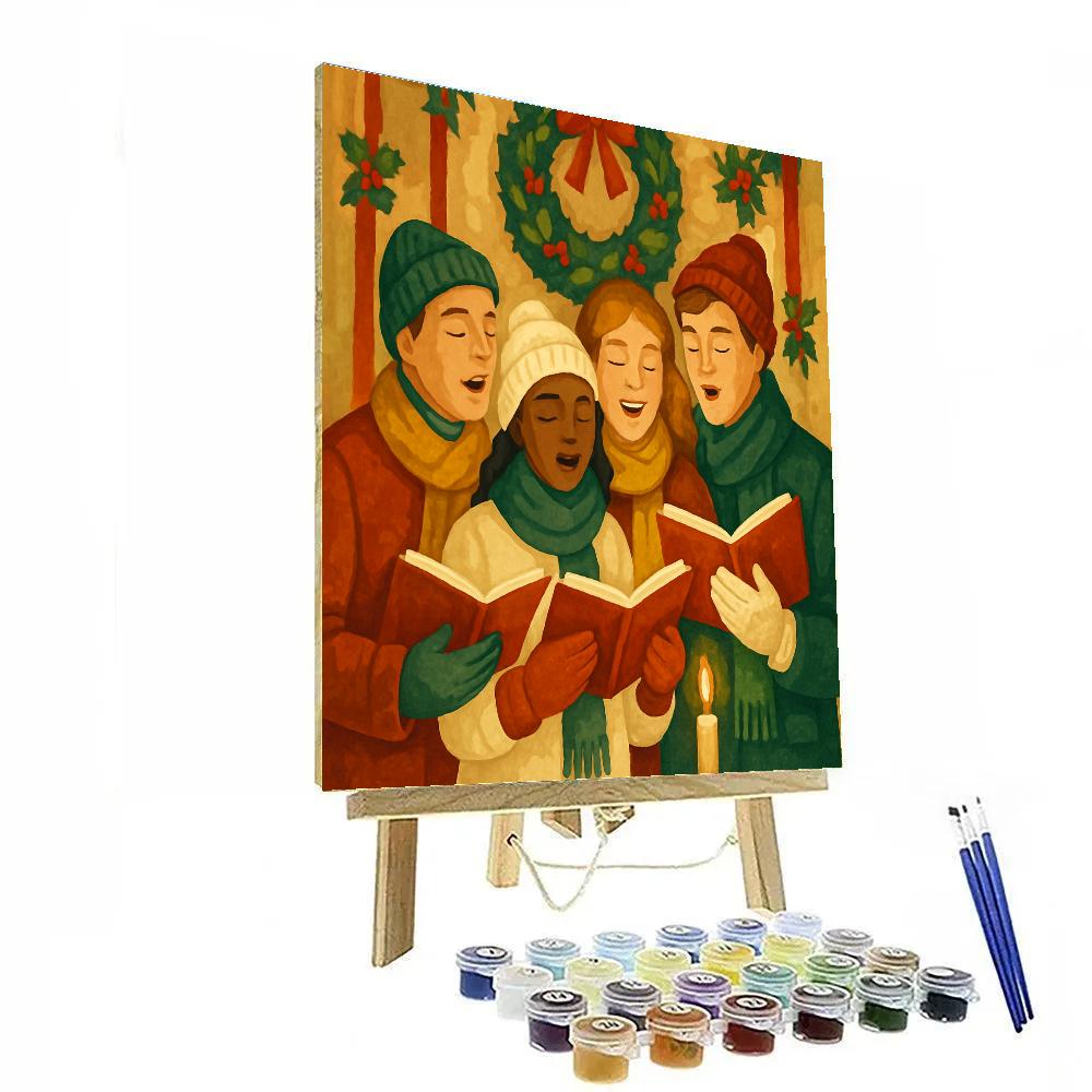 Candlelit Christmas Chorus DIY paint by numbers