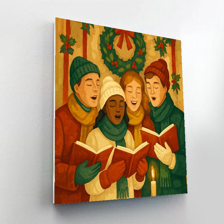 Candlelit Christmas Chorus DIY paint by numbers