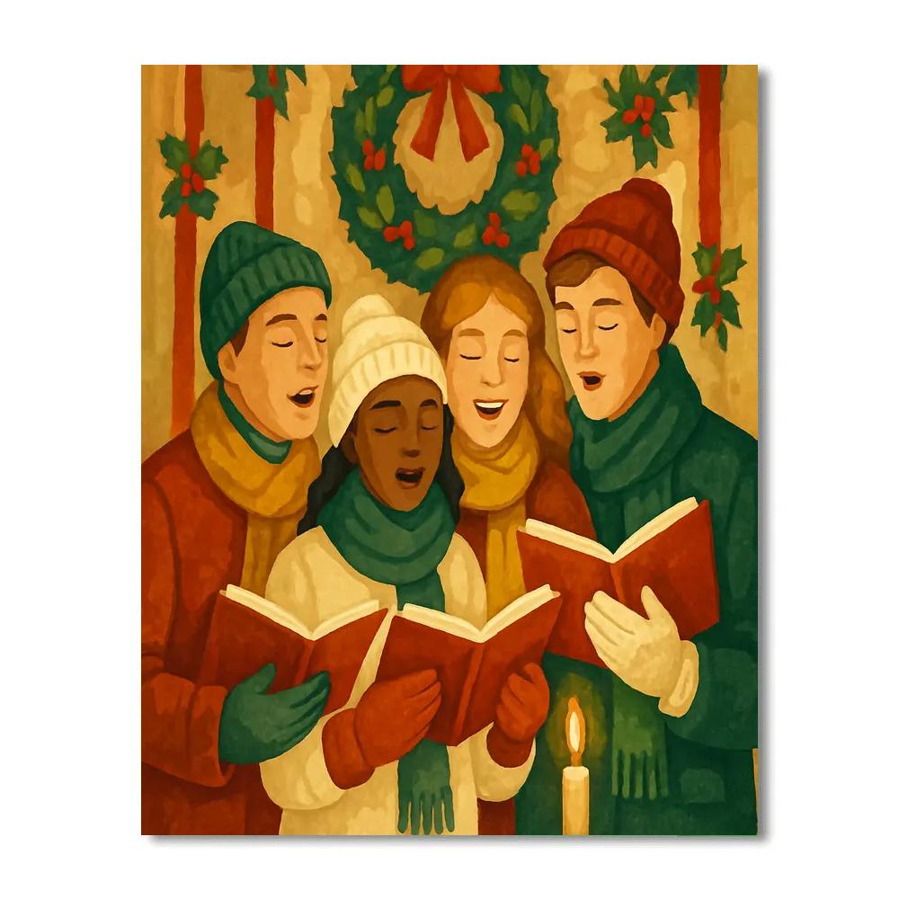 Candlelit Christmas Chorus DIY paint by numbers