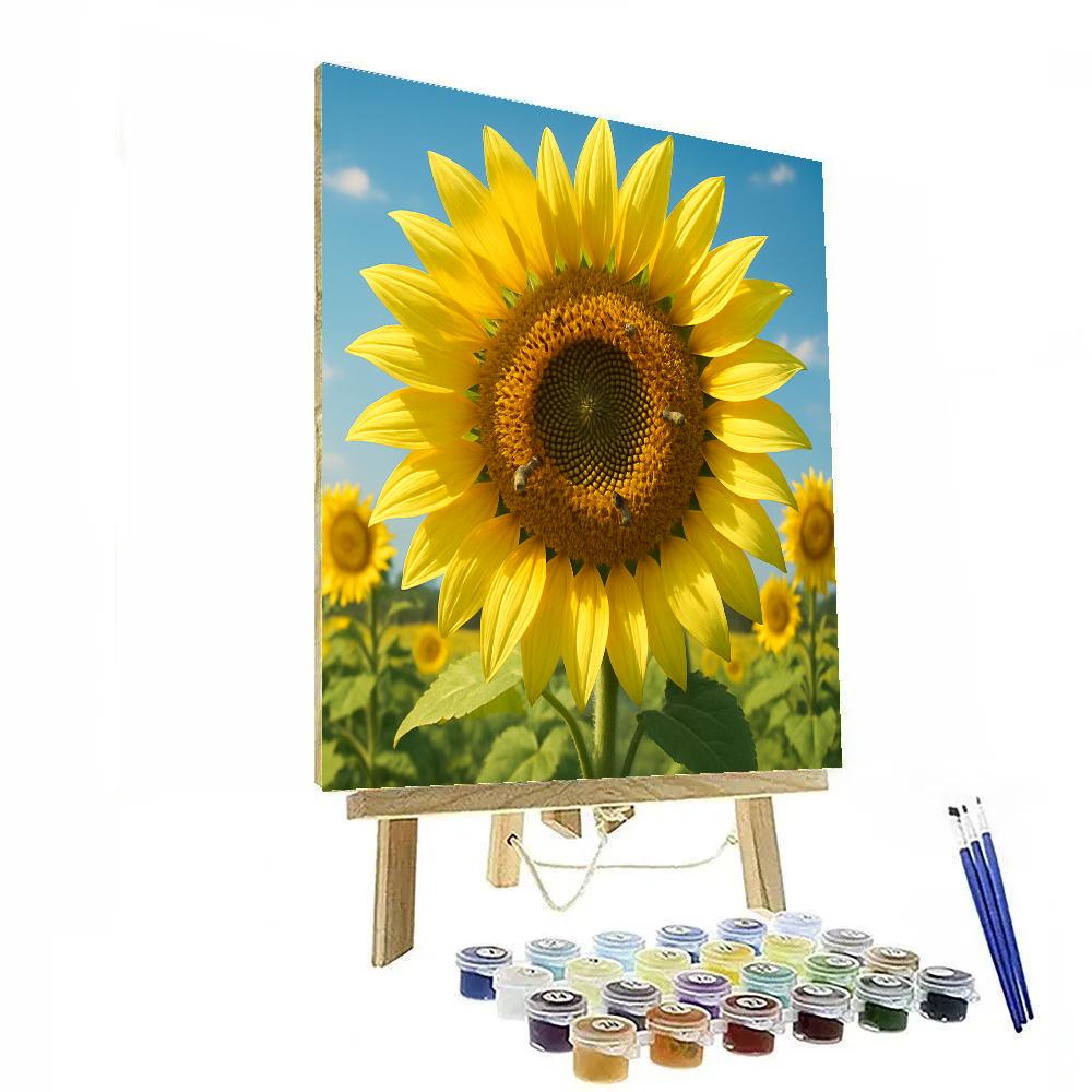 Sunflower Golden Orbit paint by numbers