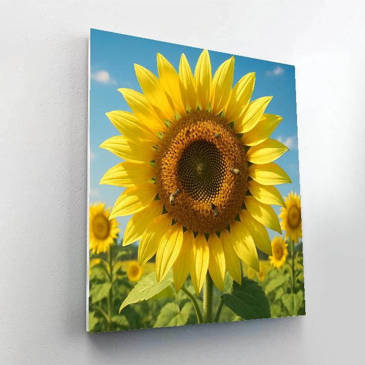 Sunflower Golden Orbit paint by numbers